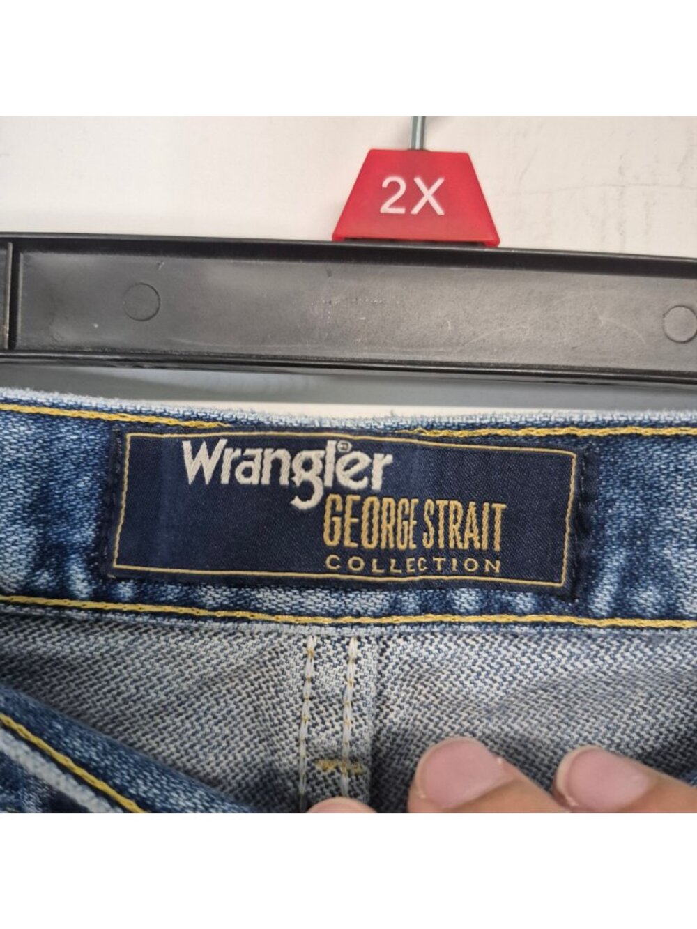 Wrangler George Strait Collection Mens 42x30 Blue Denim Jeans 100% Cotton - Picture 4 of 6